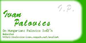 ivan palovics business card